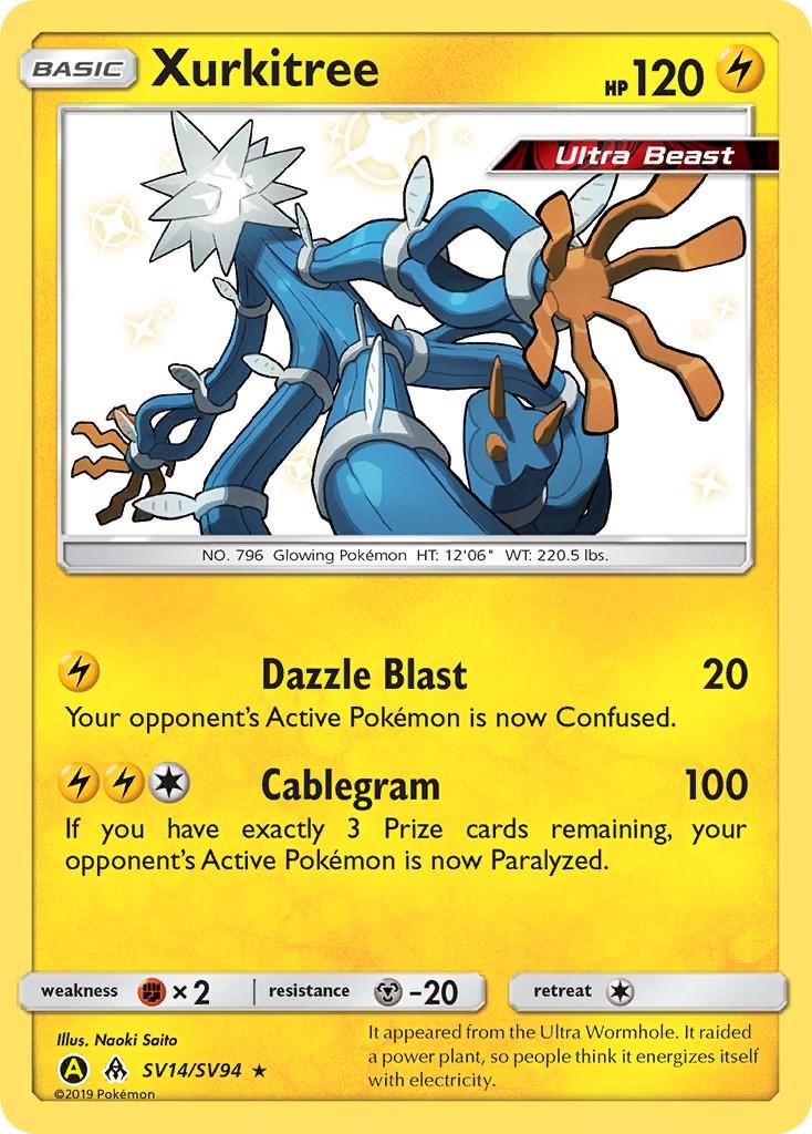 Hidden Fates Xurkitree Pokémon card